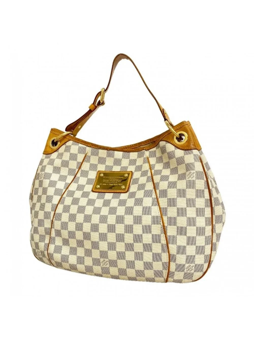 Louis Vuitton Shoulder Bag Damier Azur Galleria PM White